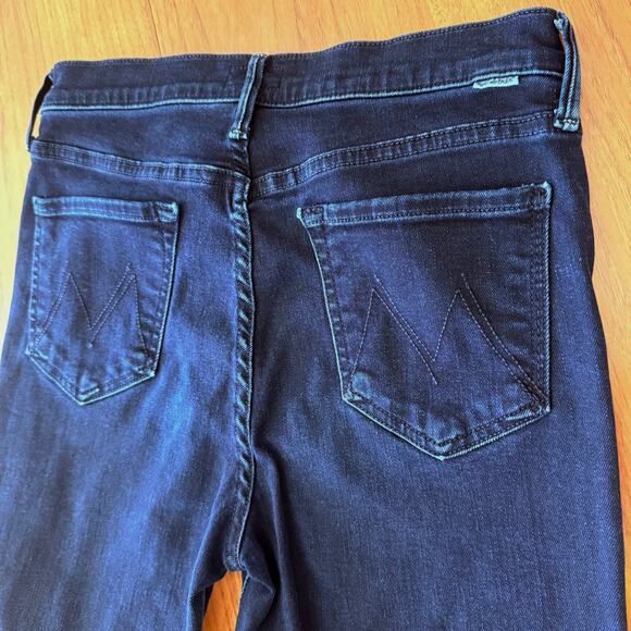 Mother Jeans Size 27 The Stunner Zip Two Step Fray Holding Hands Dark Wash - Picture 8 of 16